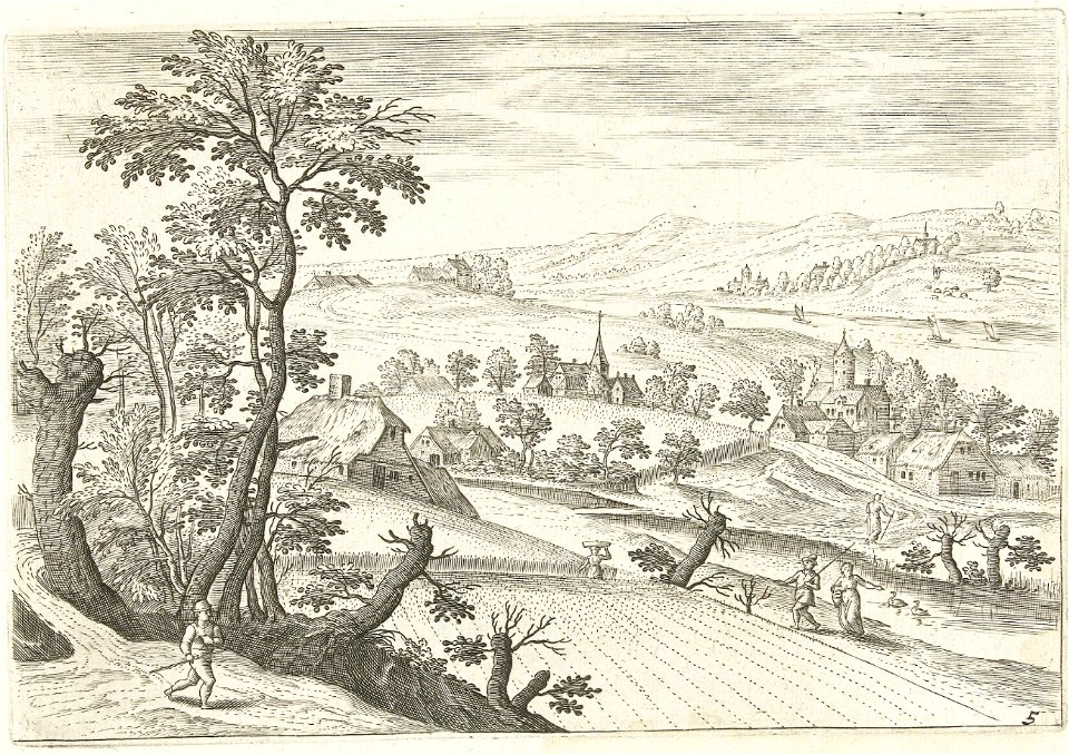 Adriaen Collaert, Jacob Grimmer - Landscape with a cornfield