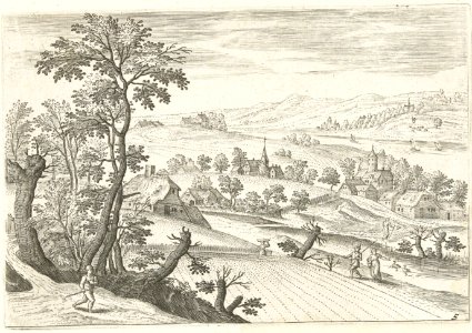 Adriaen Collaert, Jacob Grimmer - Landscape with a cornfield