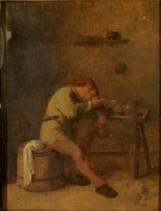 Adriaen Brouwer - A Smoker Lighting His Pipe L07034-107-lr-1