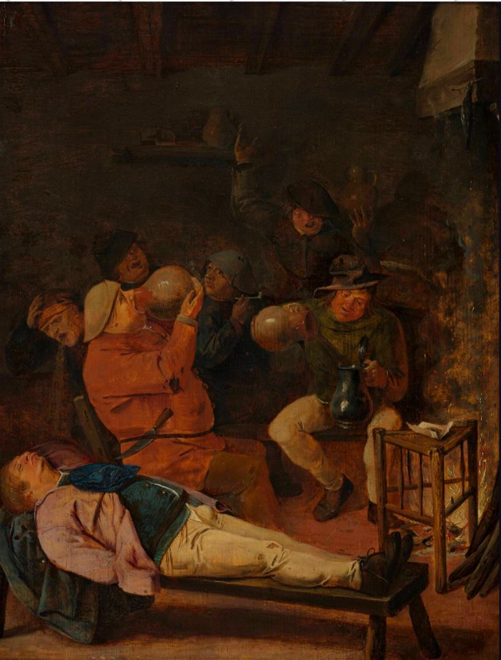 Adriaen Brouwer - Interior of an Inn