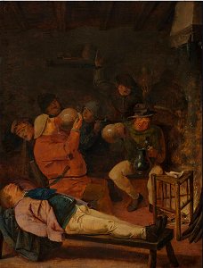 Adriaen Brouwer - Interior of an Inn