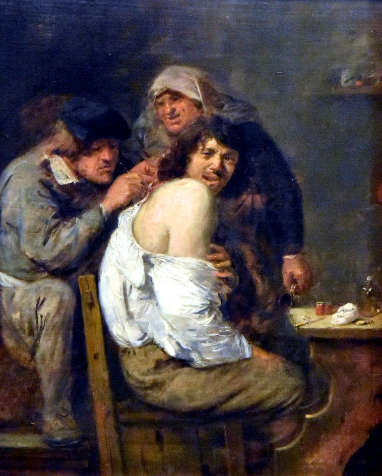 Adriaen Brouwer (ca.1605-voor1feb1638) De rugoperatie (het gevoel) MOU Oudenaarde 13-12-2018