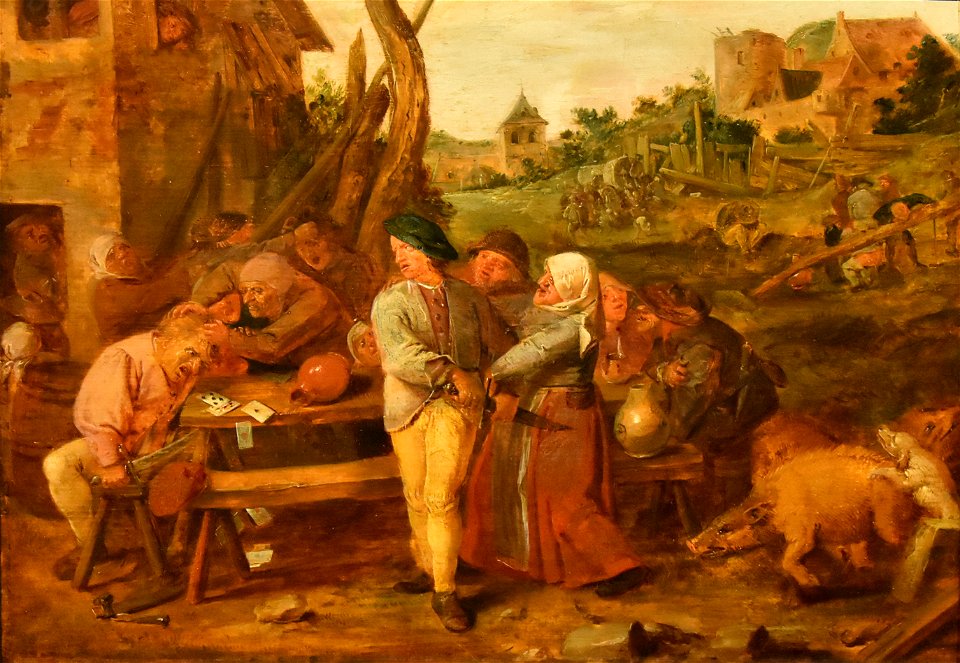 Adriaen Brouwer (ca.1605-voor1feb1638) Gevecht aan een herberg MOU Oudenaarde 13-12-2018