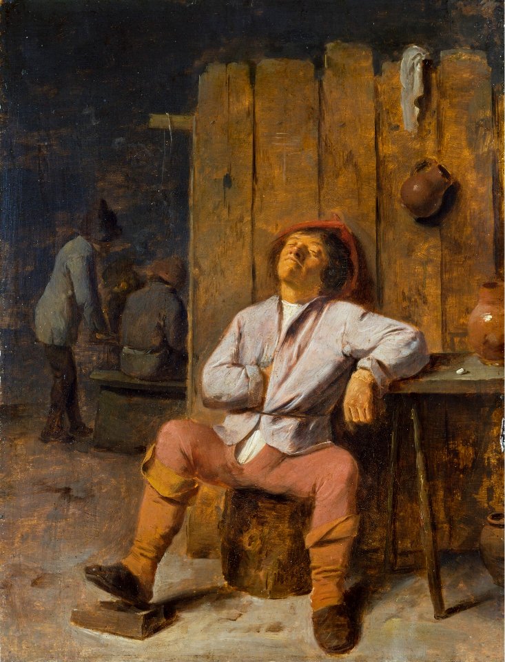 Adriaen Brouwer - A Boor Asleep