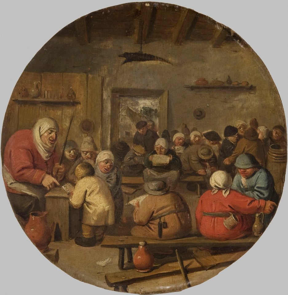 Adriaen Brouwer - Interior of a School Inv1694