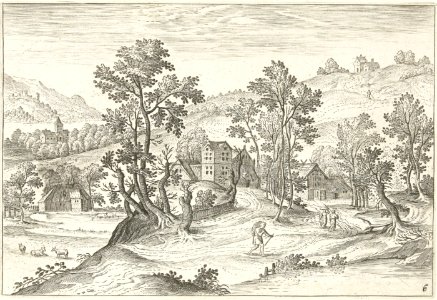 Adriaen Collaert, Jacob Grimmer - Landscape with walkers
