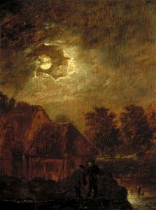 Adriaen Brouwer - Farm by Moonlight 3769