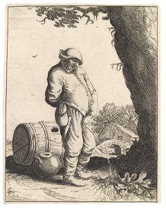 Adriaen Jansz van Ostade (attr) Der pissende Bauer