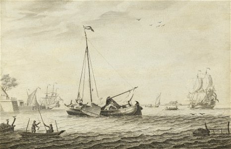 Adriaen Cornelisz. van der Salm A Kaag and other vessels