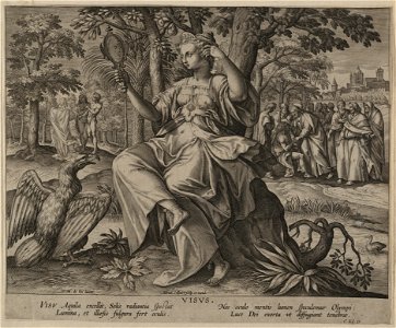 Adriaen Collaert, Maerten de Vos (after) - Sight (Visus), from the Five Senses
