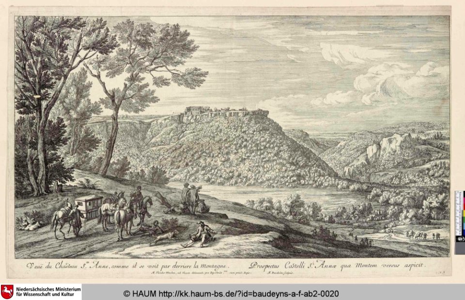 Adriaen Frans Boudewyns and Adam Frans van der Meulen - Veue du Chasteau de Ste Anne
