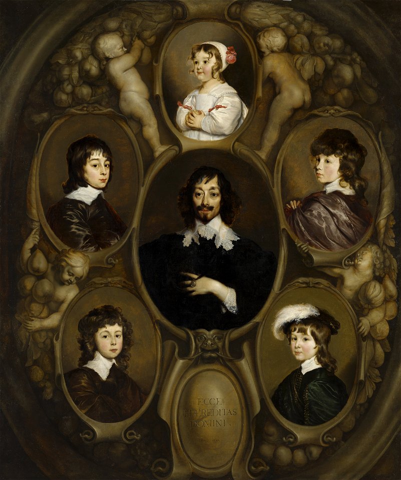 Adriaen Hanneman - Portrait of Constantijn Huygens (1596-1687) and his Five Children - 241 - Mauritshuis