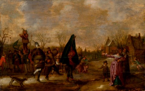 Adriaen de Venne - Carnival Procession - O 5970 - Slovak National Gallery. Free illustration for personal and commercial use.