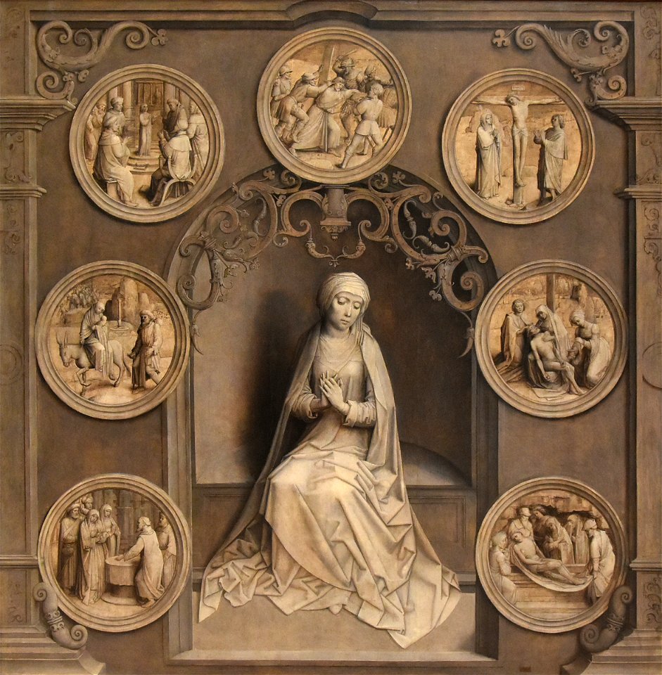 Adriaen Isenbrant (ca.1490–1551) Linkerluik van een diptiek van OLV der zeven smarten van de OLVkerk te Brugge KMSKB 29-01-2019