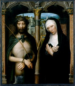 Adriaen Isenbrant-Christ Crowned with Thorns (Ecce Homo), and the Mourning Virgin