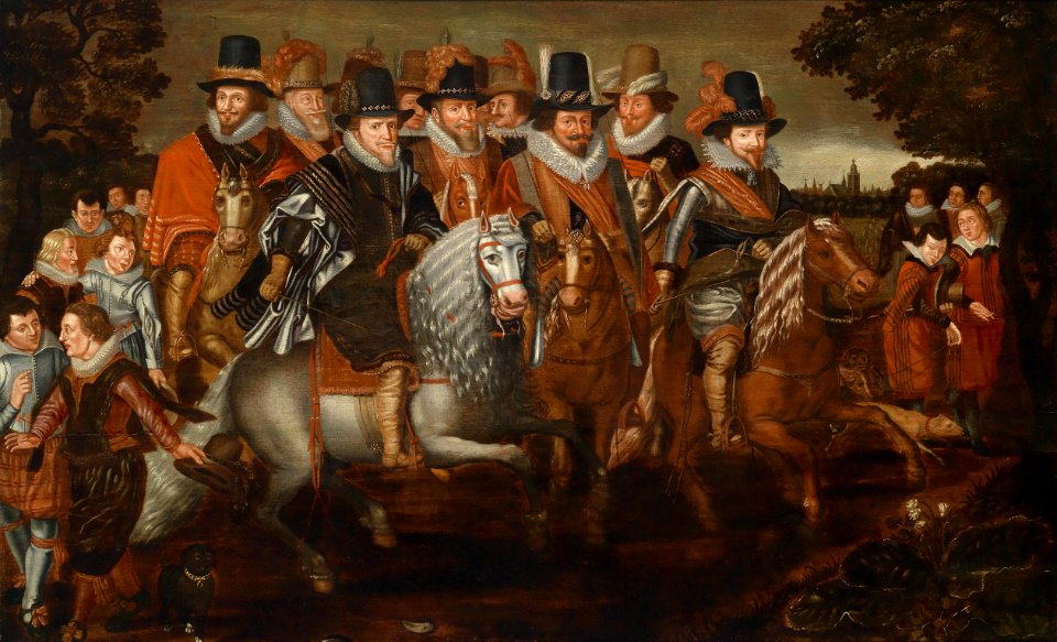 Adriaen Pietersz van de Venne (follower) Kavalkade der Prinzen von Nassau