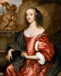 Adriaen Hanneman - PORTRAIT OF AMALIA VON HESSE-KASSEL