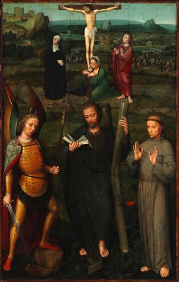 Adriaen Isenbrant - Kruisiging met heiligen - 9047-a - Museum of Fine Arts, Budapest