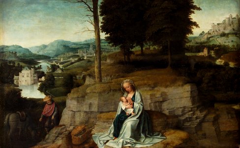 Adriaen Isenbrant, , Kunsthistorisches Museum Wien, Gemäldegalerie - Ruhe auf der Flucht nach Ägypten - GG 1008 - Kunsthistorisches Museum