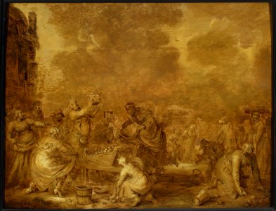 Adriaen van de Venne - Proverb illustration – “Not everyone can get the fruit” - M.Ob.2374 - National Museum in Warsaw