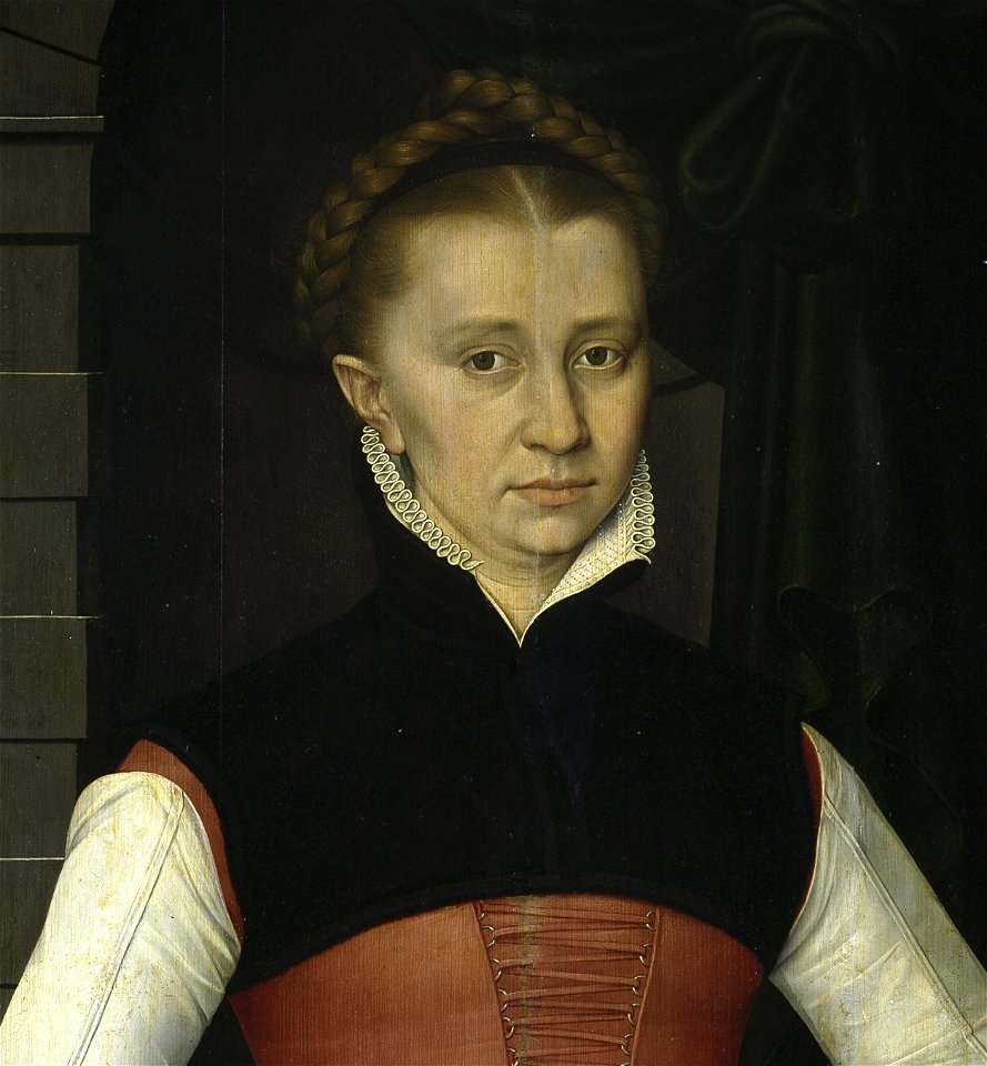 Adriaen van Cronenburg Lady with a Yellow Flower (cropped)