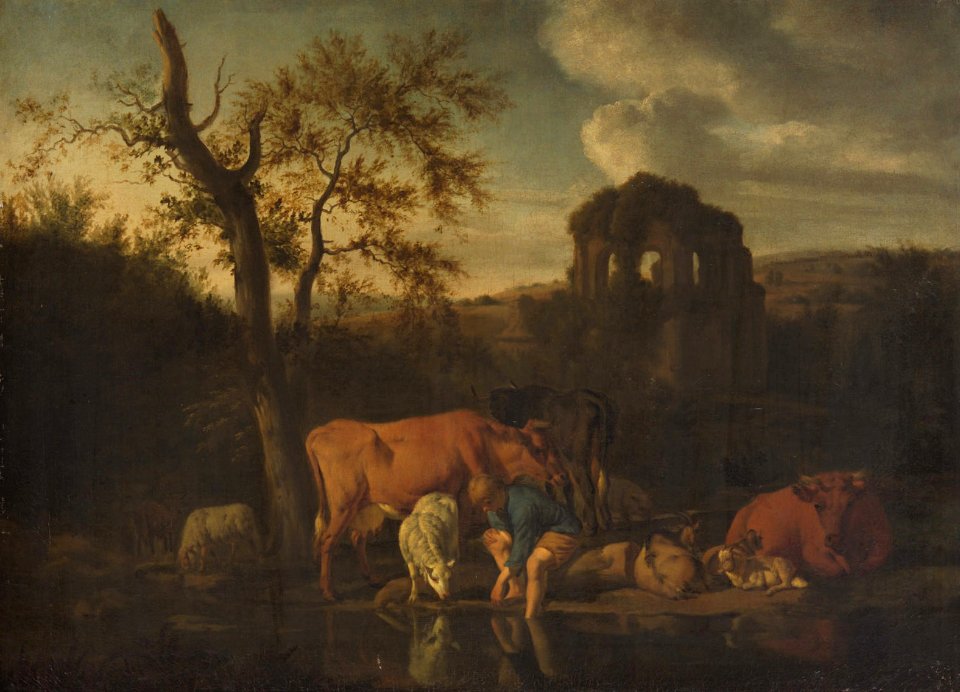 Adriaen van de Velde - Landschaft mit Herde und Hirten - GG 659 - Kunsthistorisches Museum