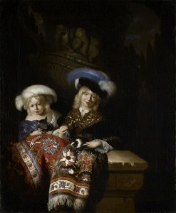 Adriaen van der Werff (Kralingen 1659-Rotterdam 1722) - A Boy and a Girl with a Guinea-Pig and a Kitten - RCIN 404625 - Royal Collection