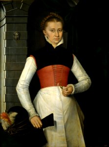 Adriaen van Cronenburg Lady with a Yellow Flower