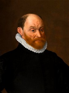 Adriaen Thomasz. Key - Portrait of a bearded gentleman, bust-length, wearing black and a ruff. Free illustration for personal and commercial use.