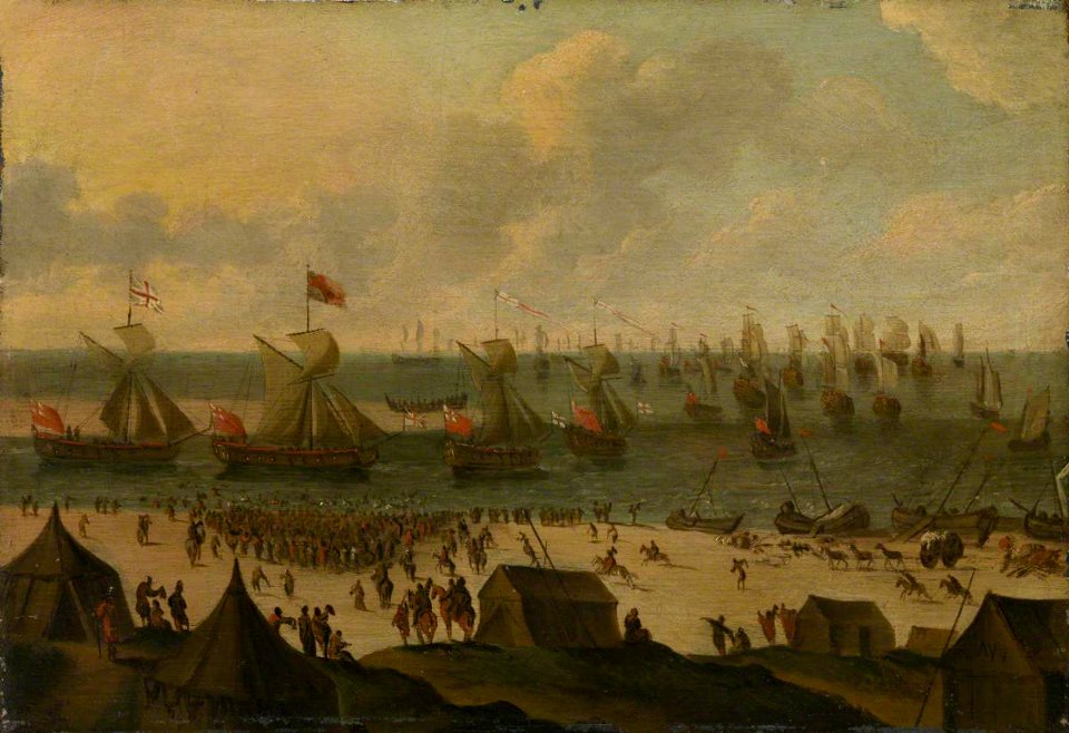 Adriaen van de Veen (1589-1680) - English Yachts Leaving a Dutch Harbour - BHC0836 - Royal Museums Greenwich