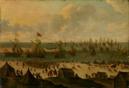 Adriaen van de Veen (1589-1680) - English Yachts Leaving a Dutch Harbour - BHC0836 - Royal Museums Greenwich