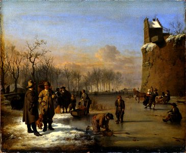 Adriaen van de Velde - Icy Pleasures on the City Canals