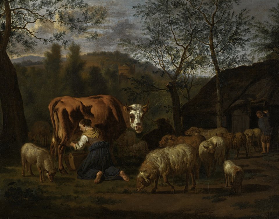 Adriaen van de Velde - Milking Time 039L18037 9XZY5