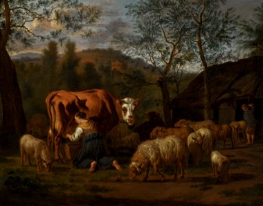 Adriaen van de Velde - Milking Time 039L18037 9XZY5