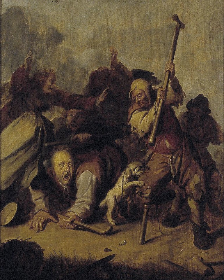 Adriaen van de Venne - Fighting Beggars - ICN01-NK2246