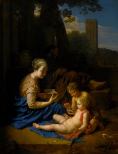 ADRIAEN VAN DER WERFF THE HOLY FAMILY WITH THE INFANT SAINT JOHN THE BAPTIST
