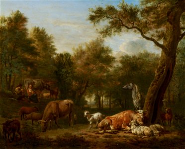 Adriaen van de Velde - Wooded Landscape with Cattle - 197 - Mauritshuis