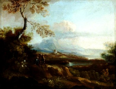 Adriaen van Diest (c.1656-1704) (style of) - Mountainous Italianate Landscape with Figures - 959479.1 - National Trust