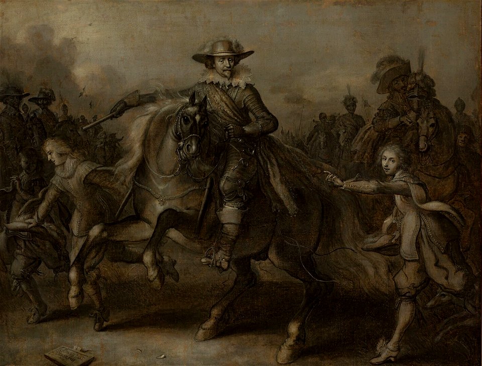 Adriaen van de Venne - Frederik Hendrik te paard, met gevolg - 1895 (OK) - Museum Boijmans Van Beuningen