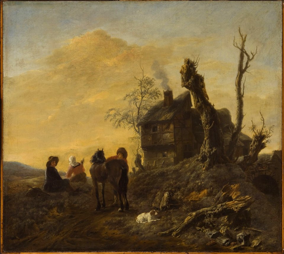 Adriaen van Eemont - The Halt at the Cottage Cat526