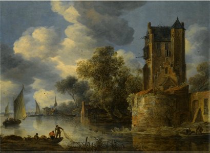 Adriaen van der Cabel - River Landscape with a Bastion L10037-135-lr-1