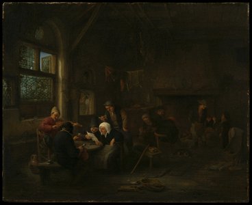 Adriaen van Ostade (Haarlem 1610-Haarlem 1685) - An Evening Scene in a Tavern, with a Fiddler - RCIN 404584 - Royal Collection