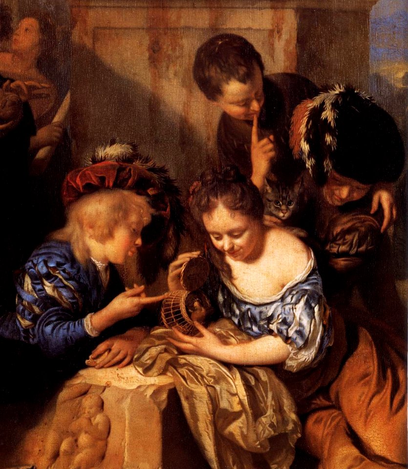 Adriaen van der Werff - Children Playing before a Hercules Group (detail) - WGA25528