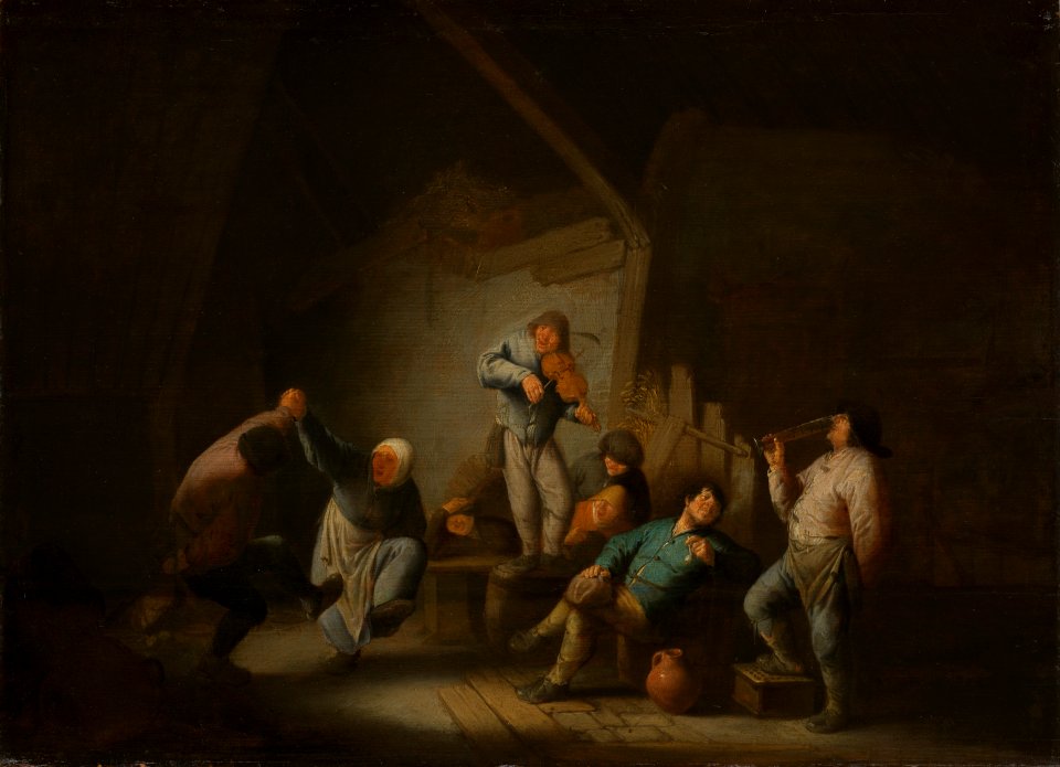 Adriaen van Ostade - Het dansende paar - SK-A-2568 - Rijksmuseum