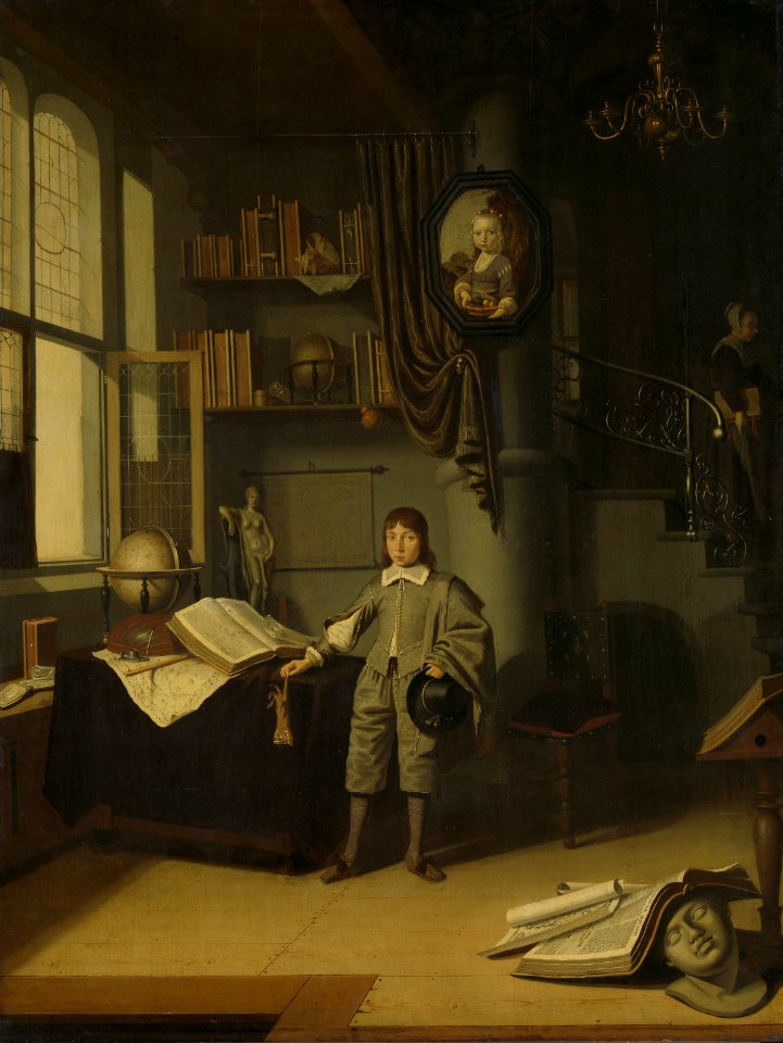 Adriaen van Gaesbeeck - A Young Man in a Study