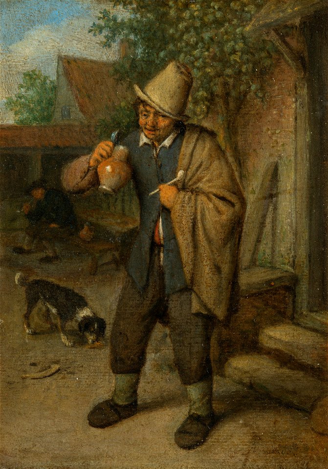 Adriaen van Ostade - Man with Jug and Pipe (Taste) CZE NG.O 144