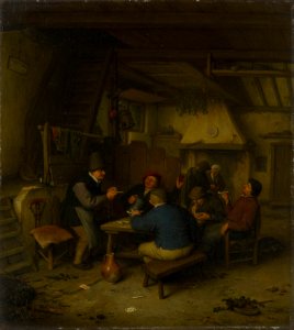 Adriaen van Ostade (Haarlem 1610-Haarlem 1685) - Peasants in a Tavern - RCIN 404619 - Royal Collection
