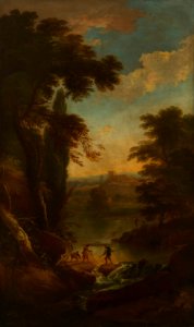 Adriaen van Diest (c.1655-1704) - Landscape with figures - RCIN 406442 - Royal Collection