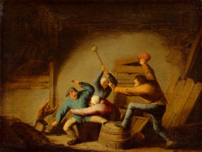 Adriaen van Ostade - A Peasant Brawl