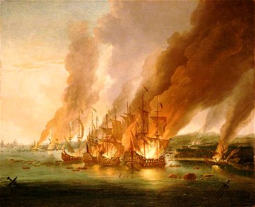 Adriaen van Diest (c.1656-1704) - The Battle of La Hogue, 23 May 1692 - BHC0337 - Royal Museums Greenwich